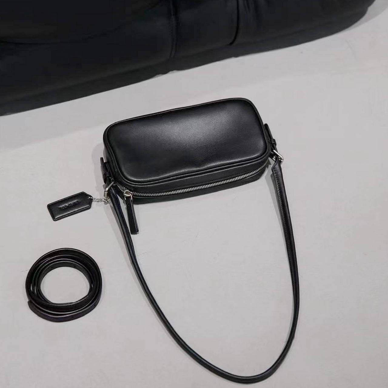 [PD1175] Top-Grain Sheep Leather Shoulder & Crossbody Camera Bag, Small PD1175