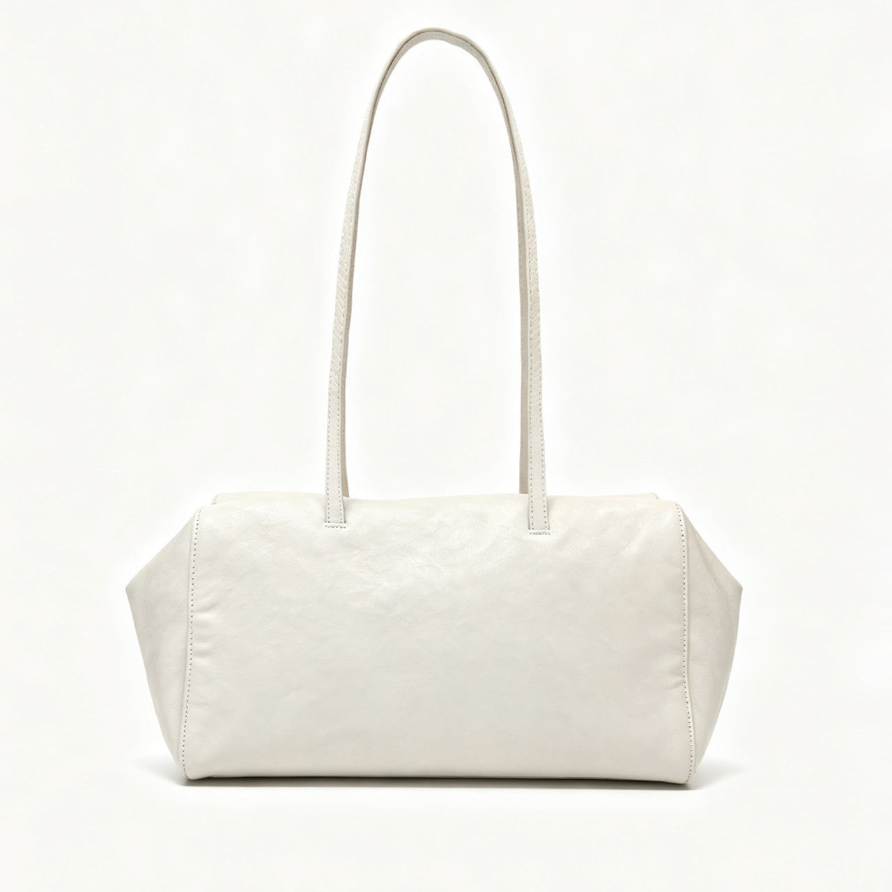 [PD1170] Washed veg tanned top grain cow leather size 30cm shoulder bag lightweight smooth Long Rectangular Soft Baguette Shoulder Bag – Versatile Commuter Purse for Women PD1170