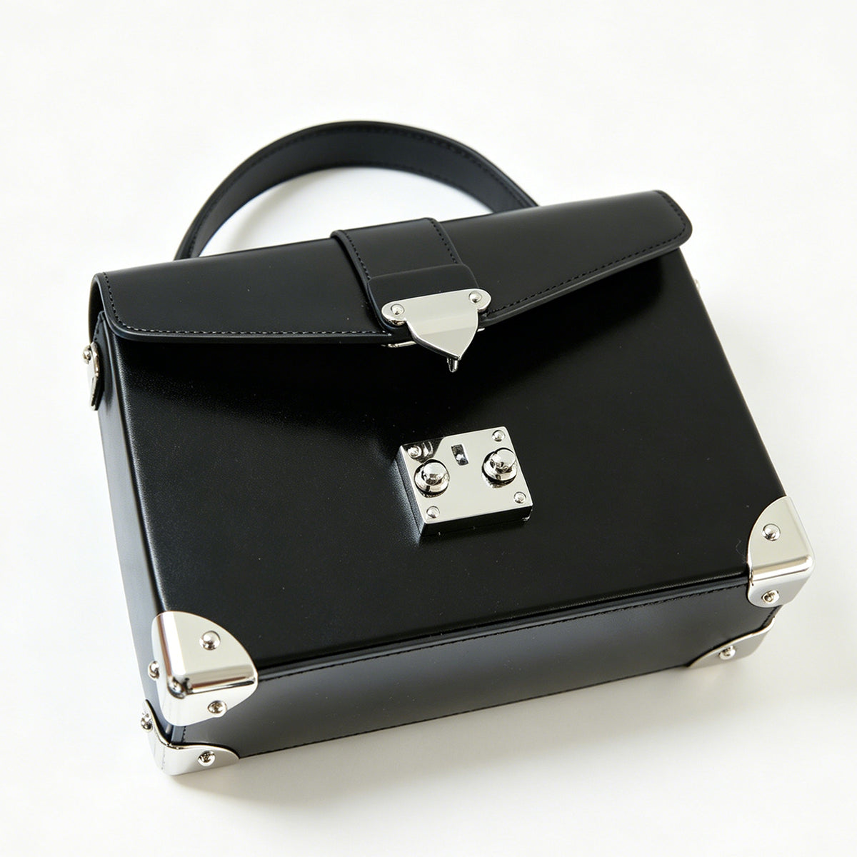 [PD1186] Women's Waxed Cowhide Leather Top-Handle Flap Bag – Convertible to Shoulder & Crossbody with Adjustable Strap, Structured Silhouette PD1186