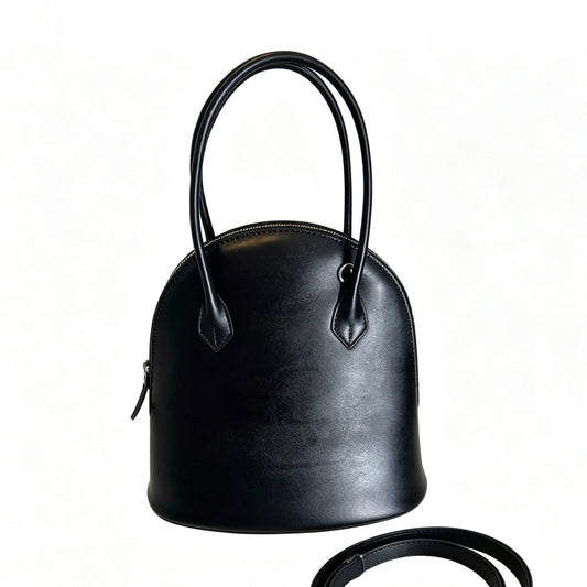 [PD1188] Original design handmade Hass box calf Elongated Shell Top Handle full grain Leather Bag PD1188