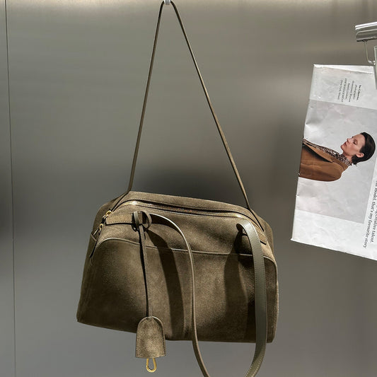 [PD1214] East west style Premium suede leather size31.5cm shoulder bag for women  PD1214