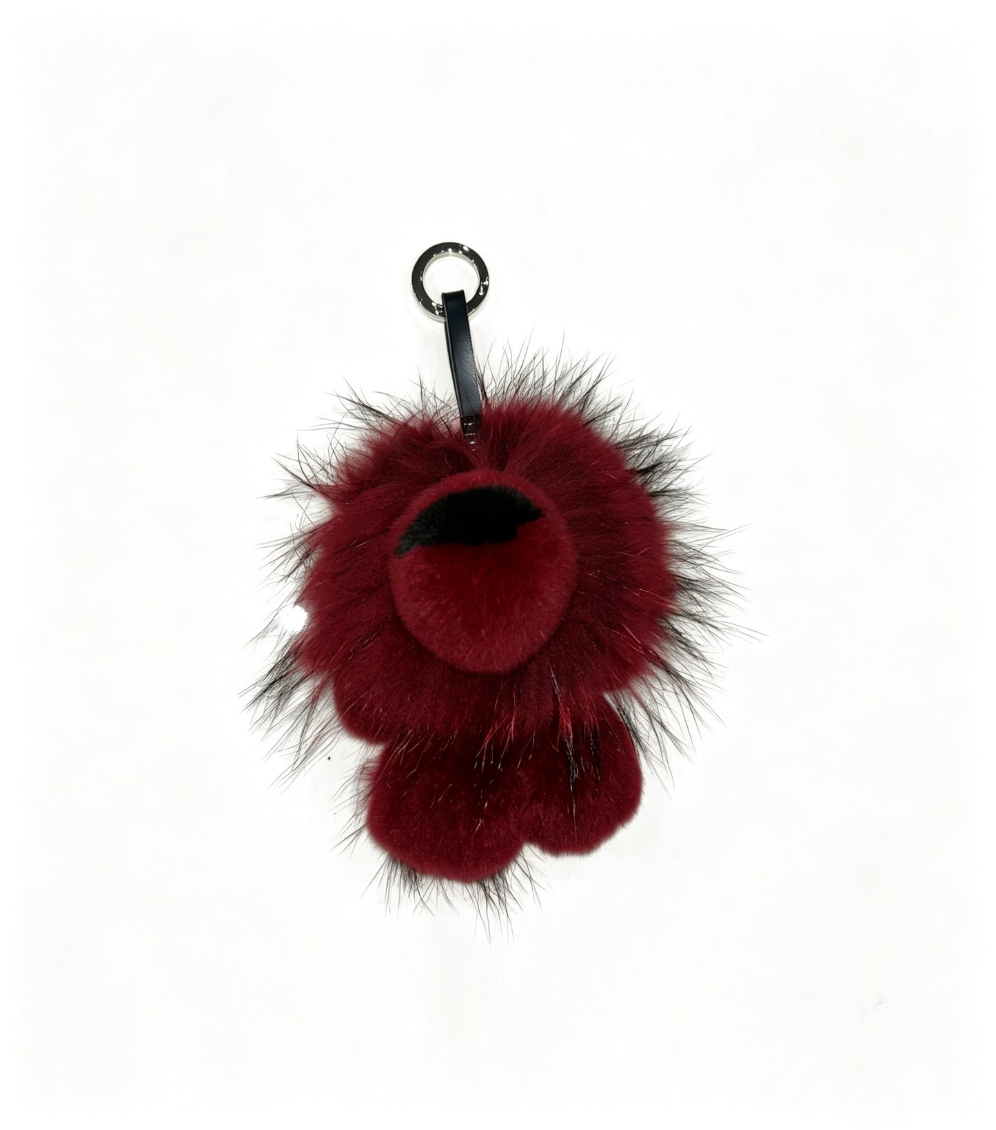 [PZ0004] High craftsmanship small size  lion charm for bag Handmade real hair real leather PZ0004
