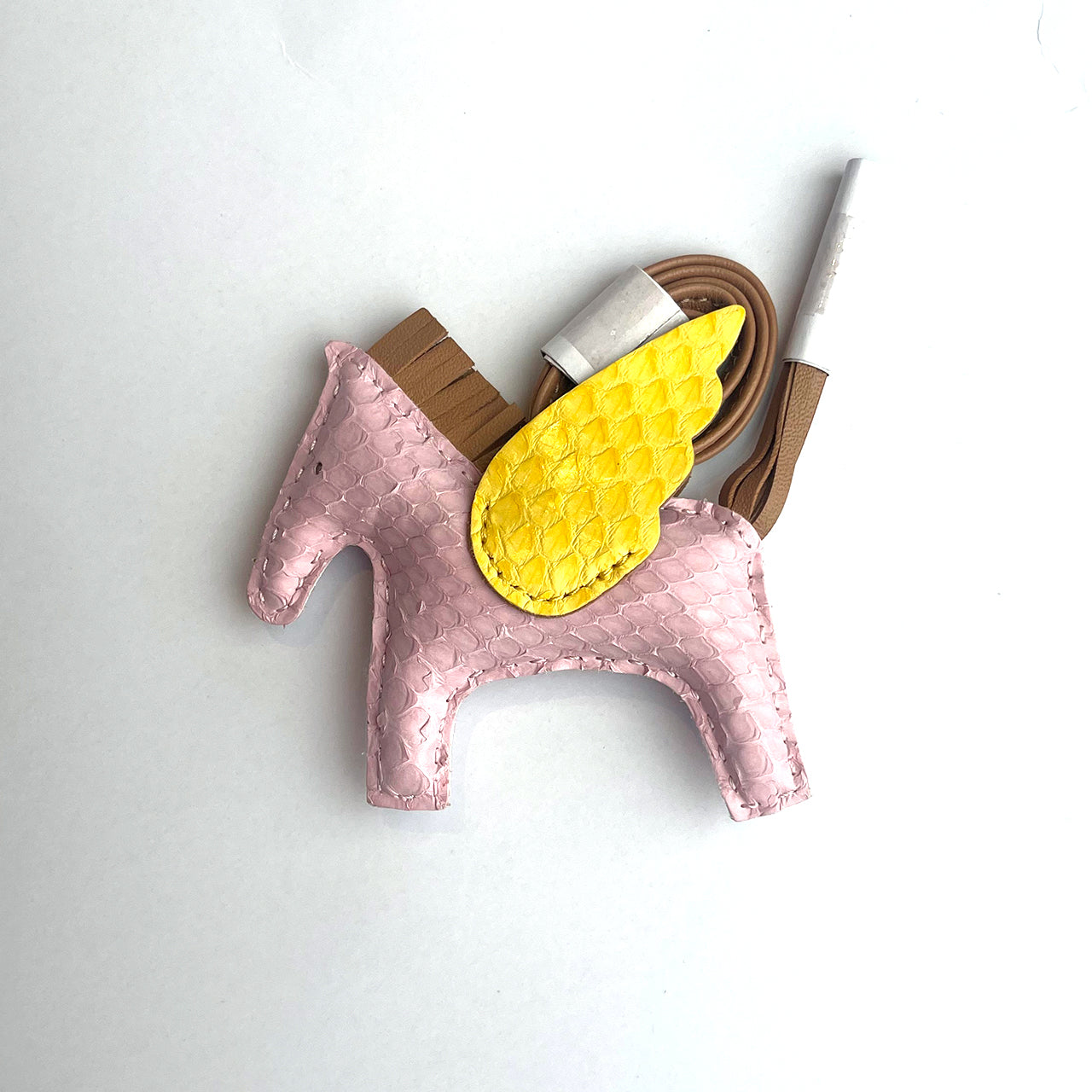 [PZ0016] Limited edition handmade full real snakeskin pony charm PZ0016