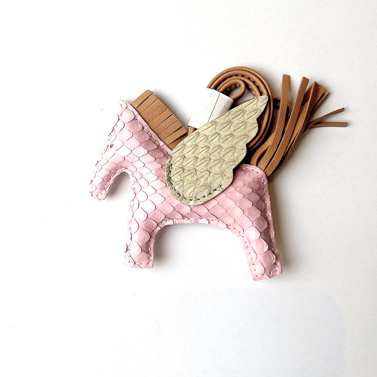 [PZ0016] Limited edition handmade full real snakeskin pony charm PZ0016