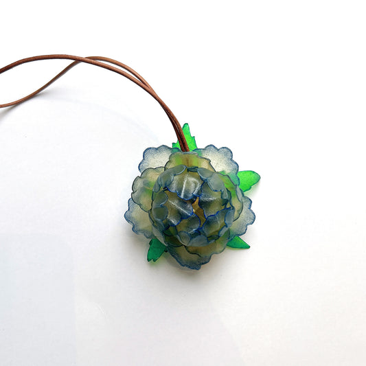 [ PZ0017] Rare-finds Handmade Full Cowhide Shadow Puppet - Lotus Flower Ornament/Pendant PZ0017