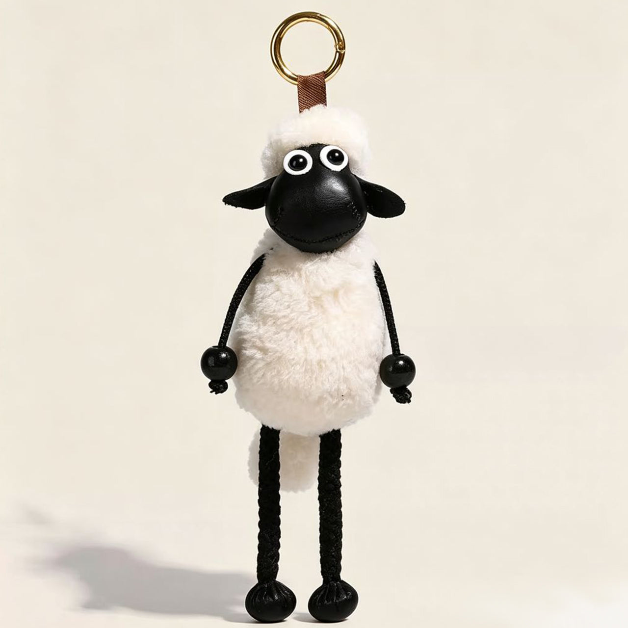 [PZ0020] Length 25cm real hair handmade sheep bag charm Imported lamb wool PZ0020