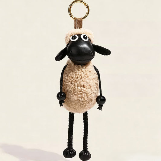 [PZ0020] Length 25cm real hair handmade sheep bag charm Imported lamb wool PZ0020