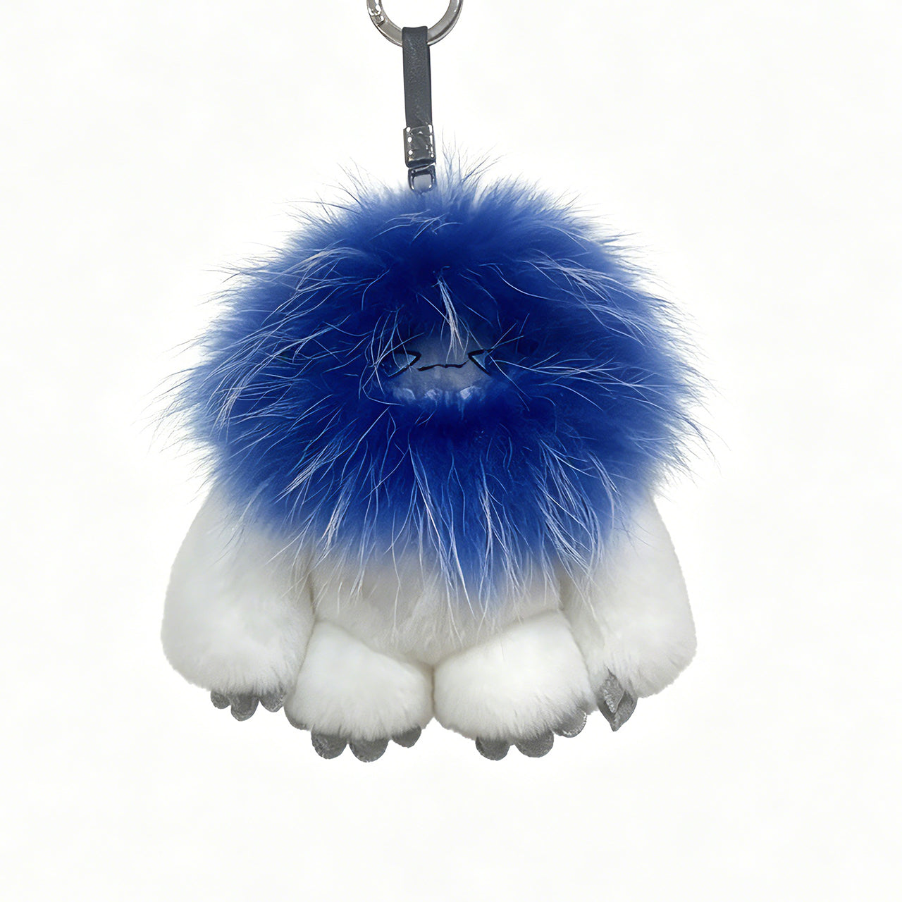 [PZ0182] Luxury Genuine Fur Bag Charm - Faux Snow Beast Plush Toy Keychain for Purses & Handbags  PZ0182