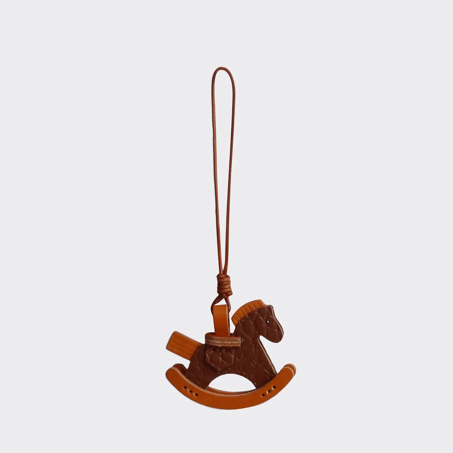 [PZ1065] Luxury Genuine Leather Women's Bag with Horse Charm Pendant [PZ1065]