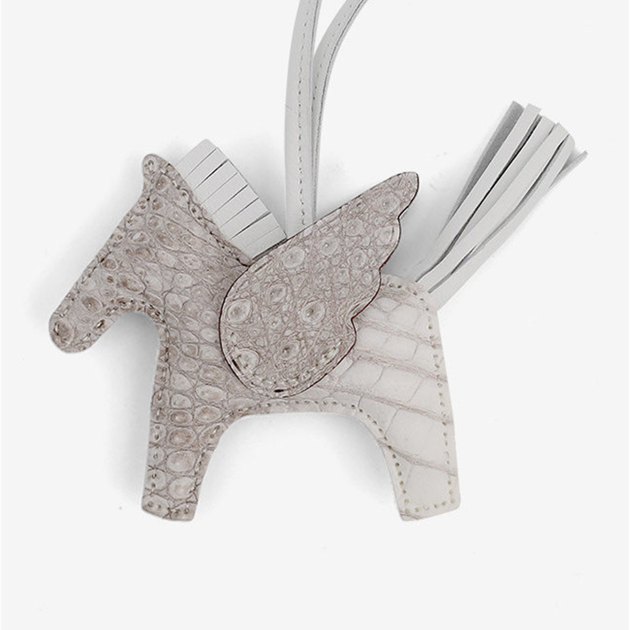 [PZ1072] Luxury handmade genuine crocodile leather genuine snakeskin Horse charm for bag full leather PZ1072