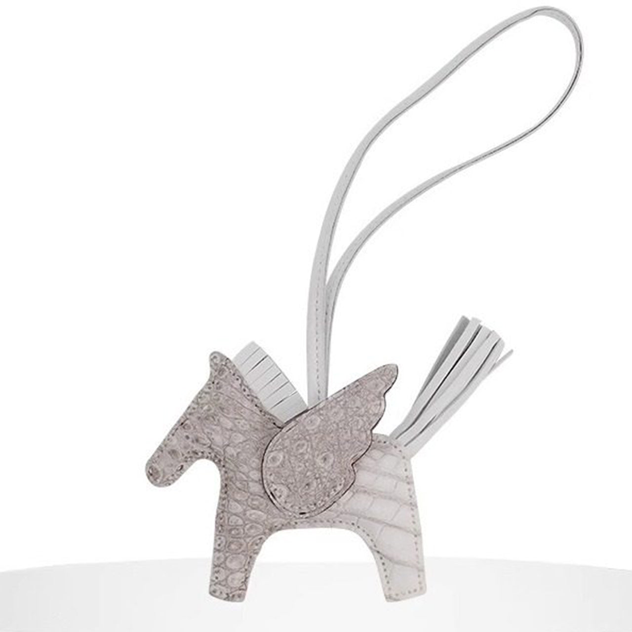 [PZ1072] Luxury handmade genuine crocodile leather genuine snakeskin Horse charm for bag full leather PZ1072