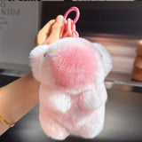 [PD0002] fur doll capybara plush doll bag leather charm PD0012