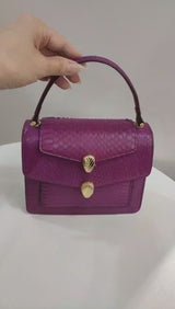 [PD0657] Snakeskin Handheld Flap Bag PD0657