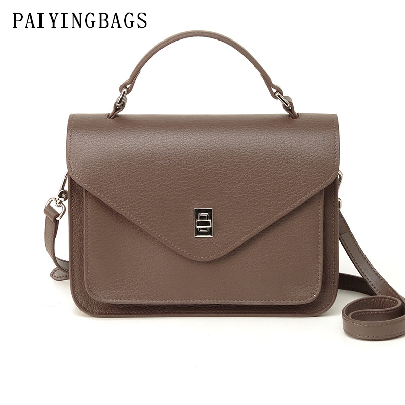 [PD0132]High-quality full-grain leather soft and durable can be worn crossbody or carried by hand messenger bag PD0132