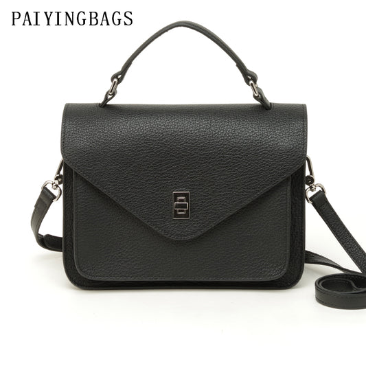 [PD0132]High-quality full-grain leather soft and durable can be worn crossbody or carried by hand messenger bag PD0132