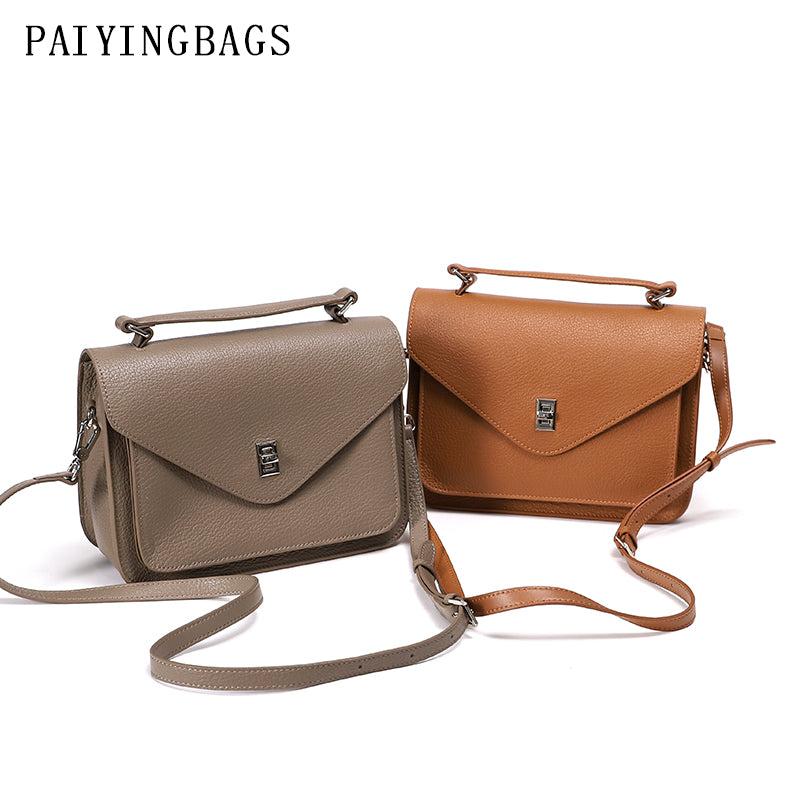 [PD0132]High-quality full-grain leather soft and durable can be worn crossbody or carried by hand messenger bag PD0132