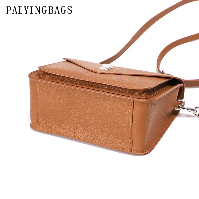 [PD0132]High-quality full-grain leather soft and durable can be worn crossbody or carried by hand messenger bag PD0132