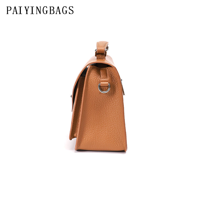 [PD0132]High-quality full-grain leather soft and durable can be worn crossbody or carried by hand messenger bag PD0132