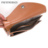 [PD0132]High-quality full-grain leather soft and durable can be worn crossbody or carried by hand messenger bag PD0132