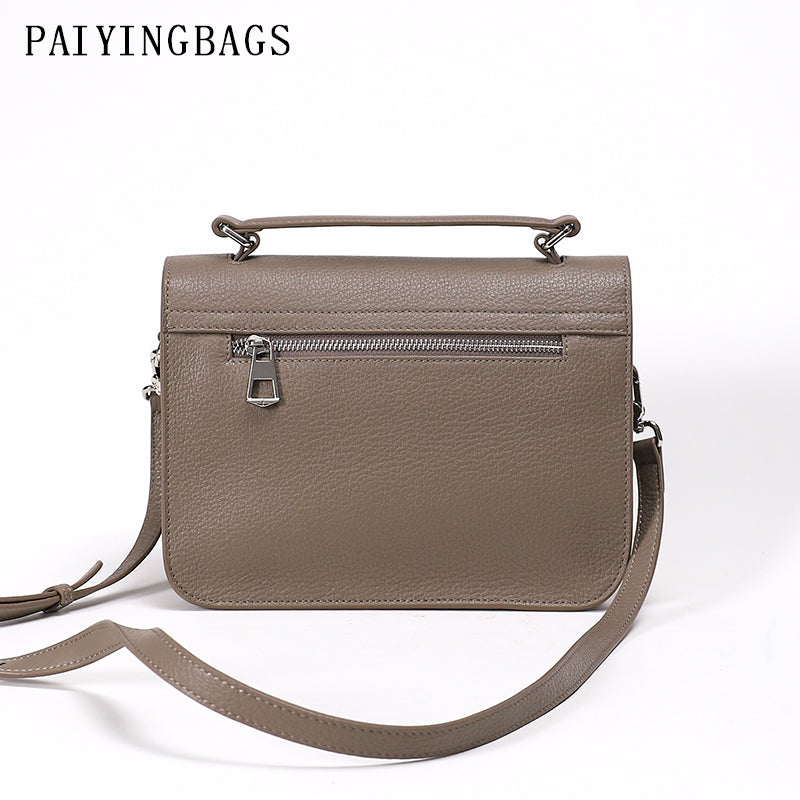 [PD0132]High-quality full-grain leather soft and durable can be worn crossbody or carried by hand messenger bag PD0132