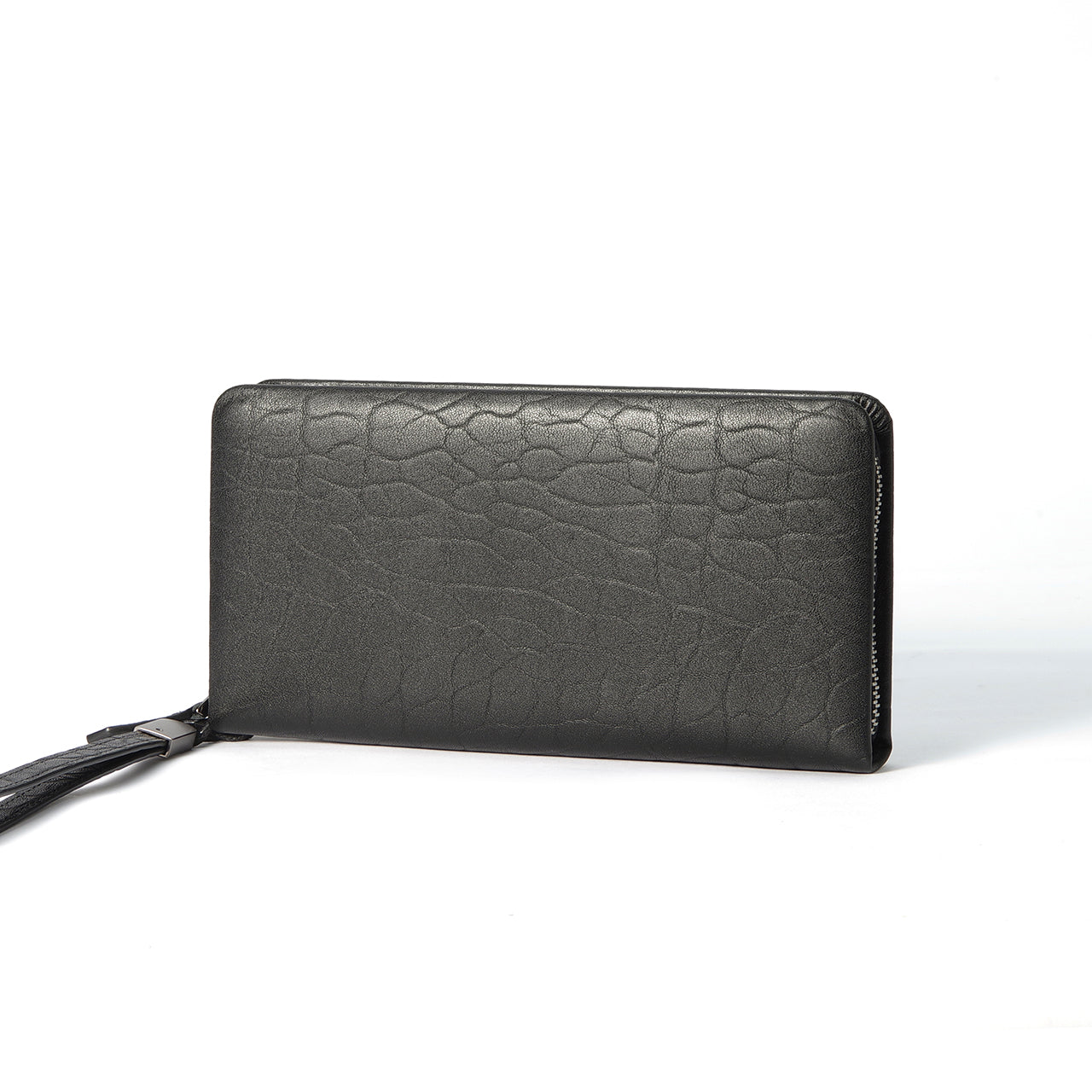 [PD0354]Men's long wallet top grain leather wristlet PD0354