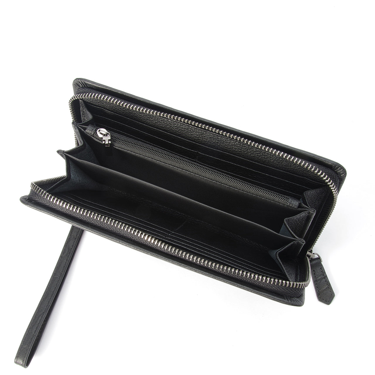 [PD0354]Men's long wallet top grain leather wristlet PD0354