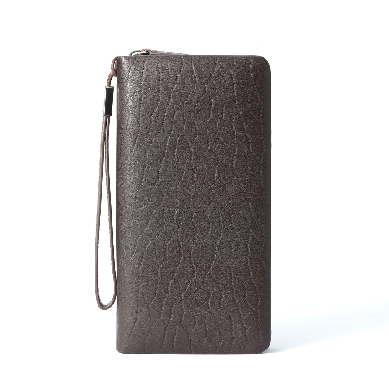 [PD0354]Men's long wallet top grain leather wristlet PD0354